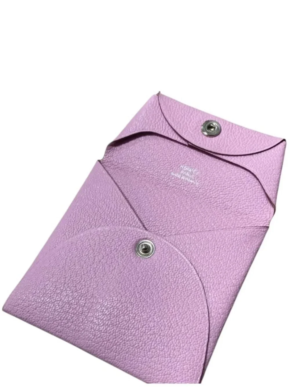 Hermes Bastia Change Purse In Chevre Leather Mauve Sylvestre